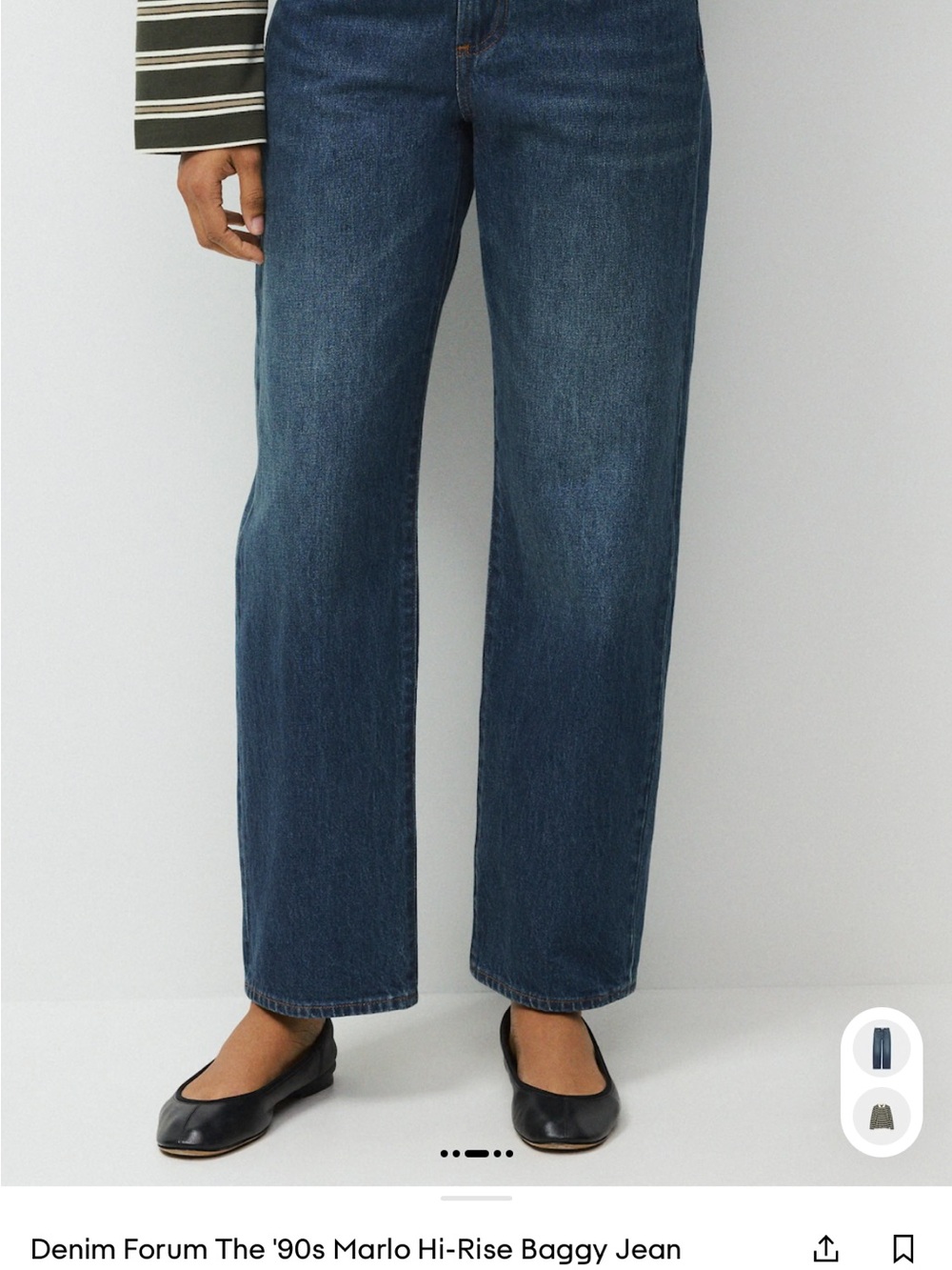 Denim Forum High Rise Baggy Blue Jeans